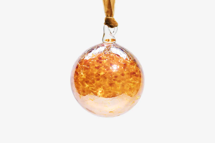 Celestial Bauble - Handblown glass Christmas ornament with cosmic swirls